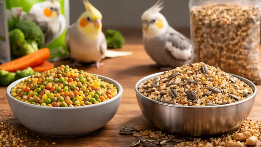 Ração para calopsita ou sementes